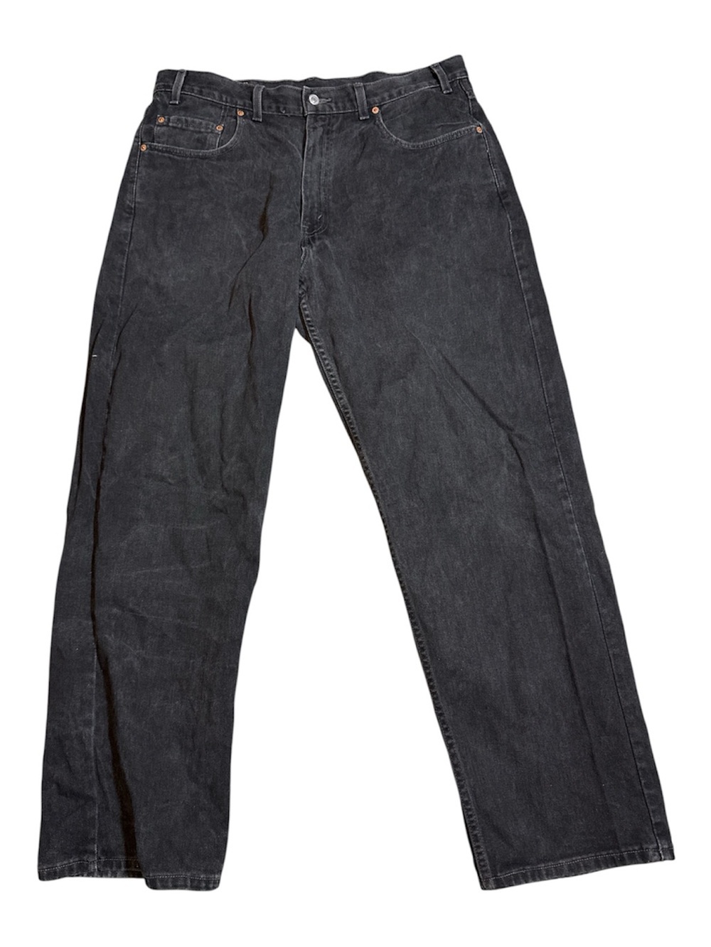 Levi 569 Loose Straight Fit 36x32 Men's Washed Black Denim Jeans